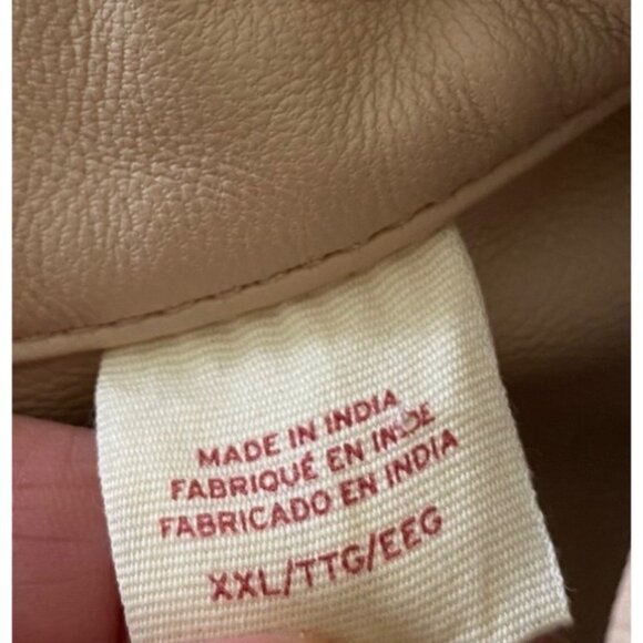 Levis XXLBeige Faux Leather Overshirt Jacket 100% Polyester Polyurethane Coated - Picture 4 of 11